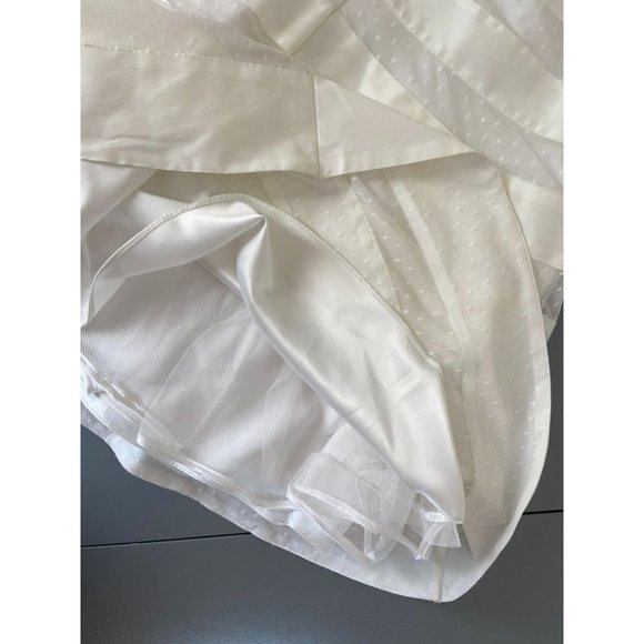 White House Black Market women's 6 white fit and flare striped knee length dress - Picture 9 of 10